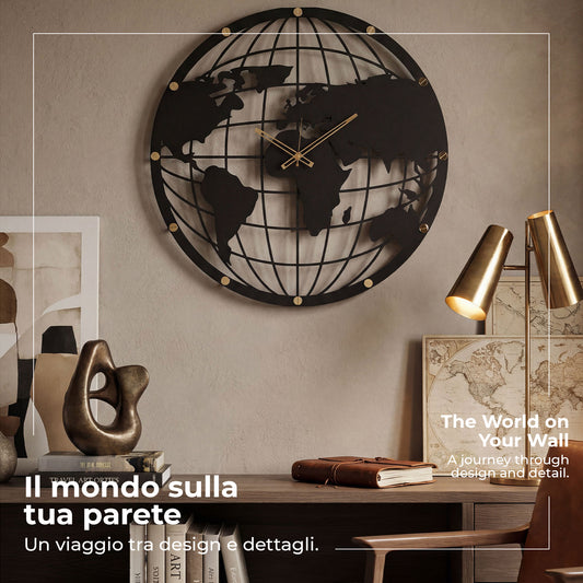 Foto ambientata dell'orologio Mappa Mundi di Arti e Mestieri in uno studio.
