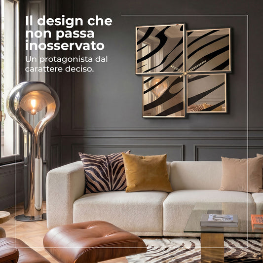 Foto ambientata dell'orologio Sintesi 90 Savana di Arti&Mestieri in soggiorno stile jungle
