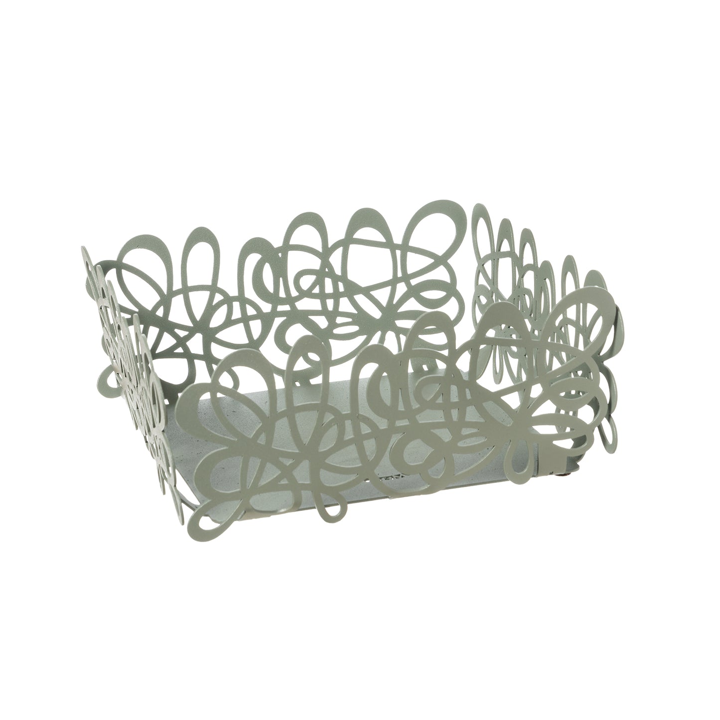 Porta tovaglioli Scarabocchio di colore giada Arti&Mestieri vuoto, vista tre quarti