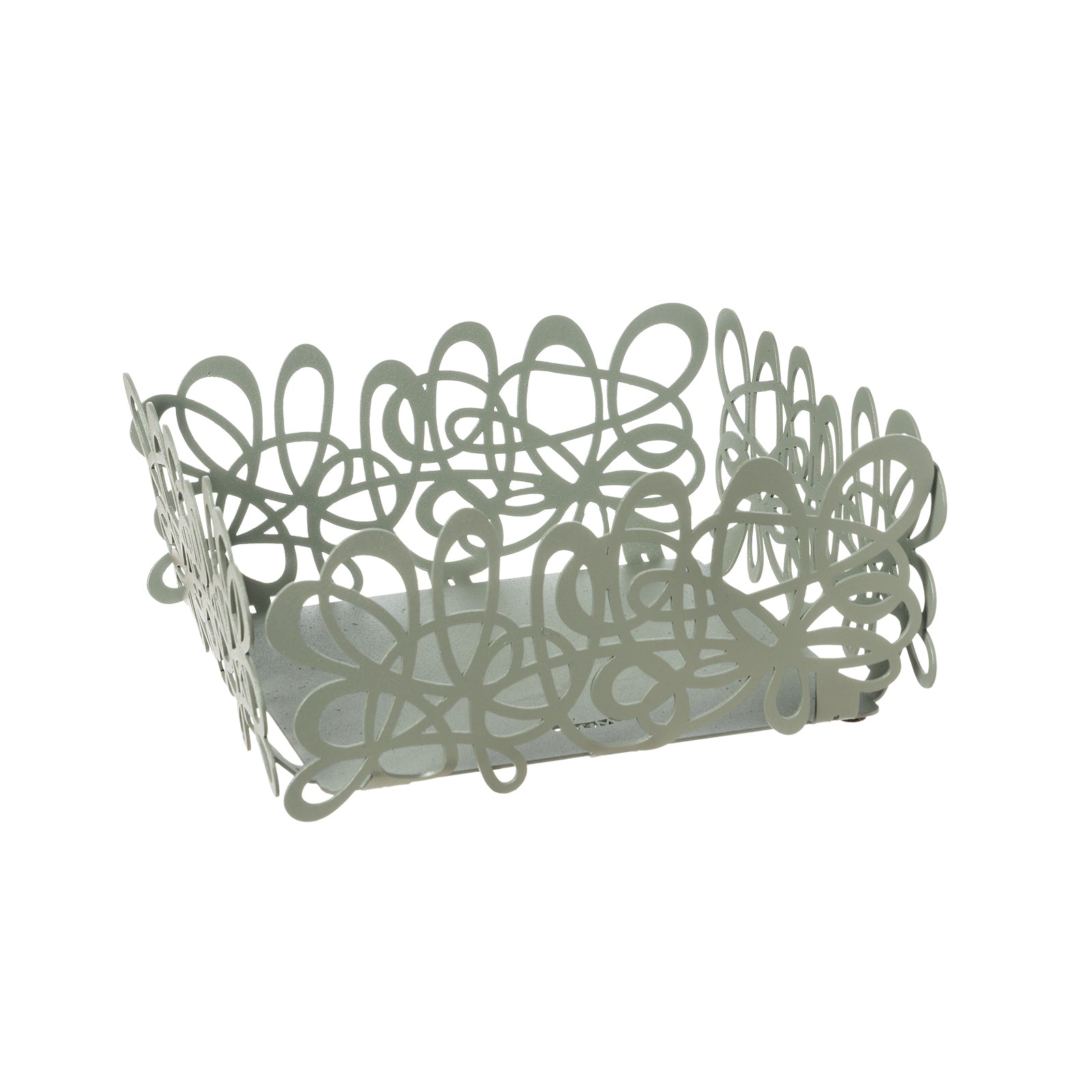 Porta tovaglioli Scarabocchio di colore giada Arti&Mestieri vuoto, vista tre quarti