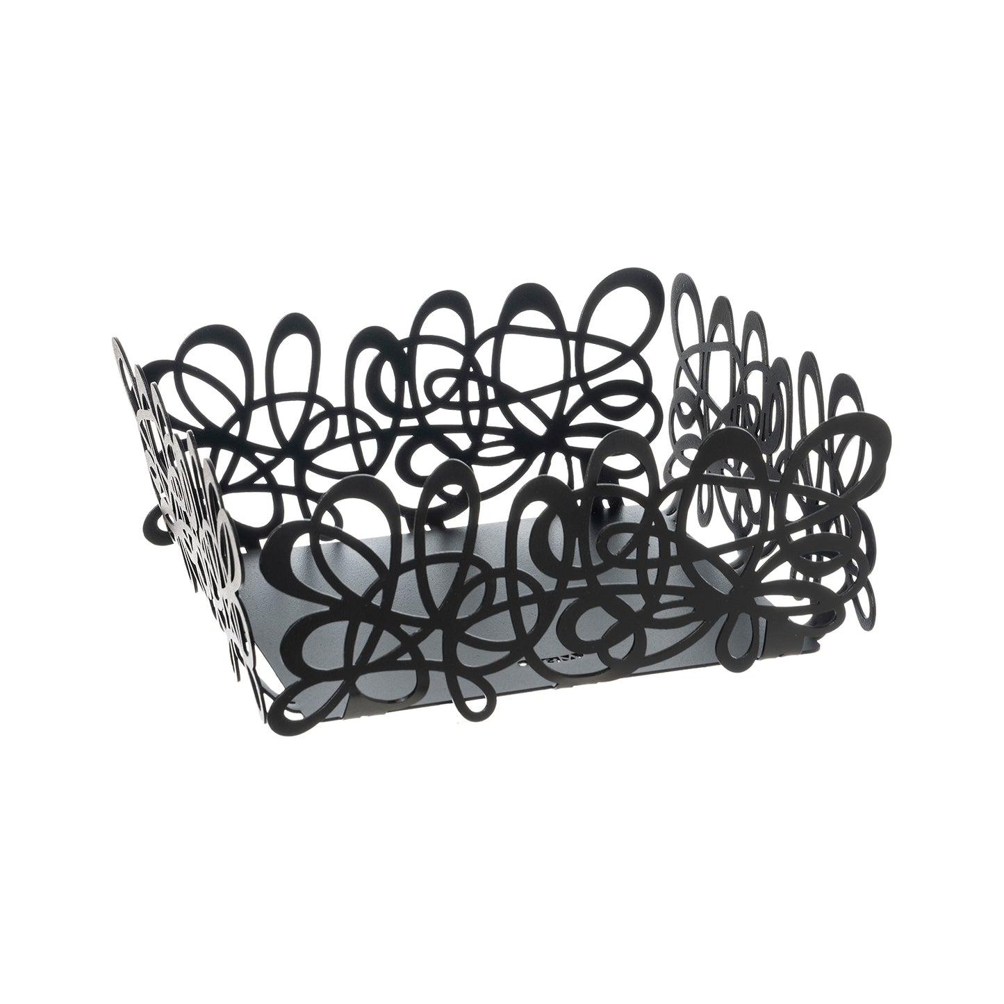 Porta tovaglioli Scarabocchio di colore nero Arti&Mestieri vuoto, vista tre quarti