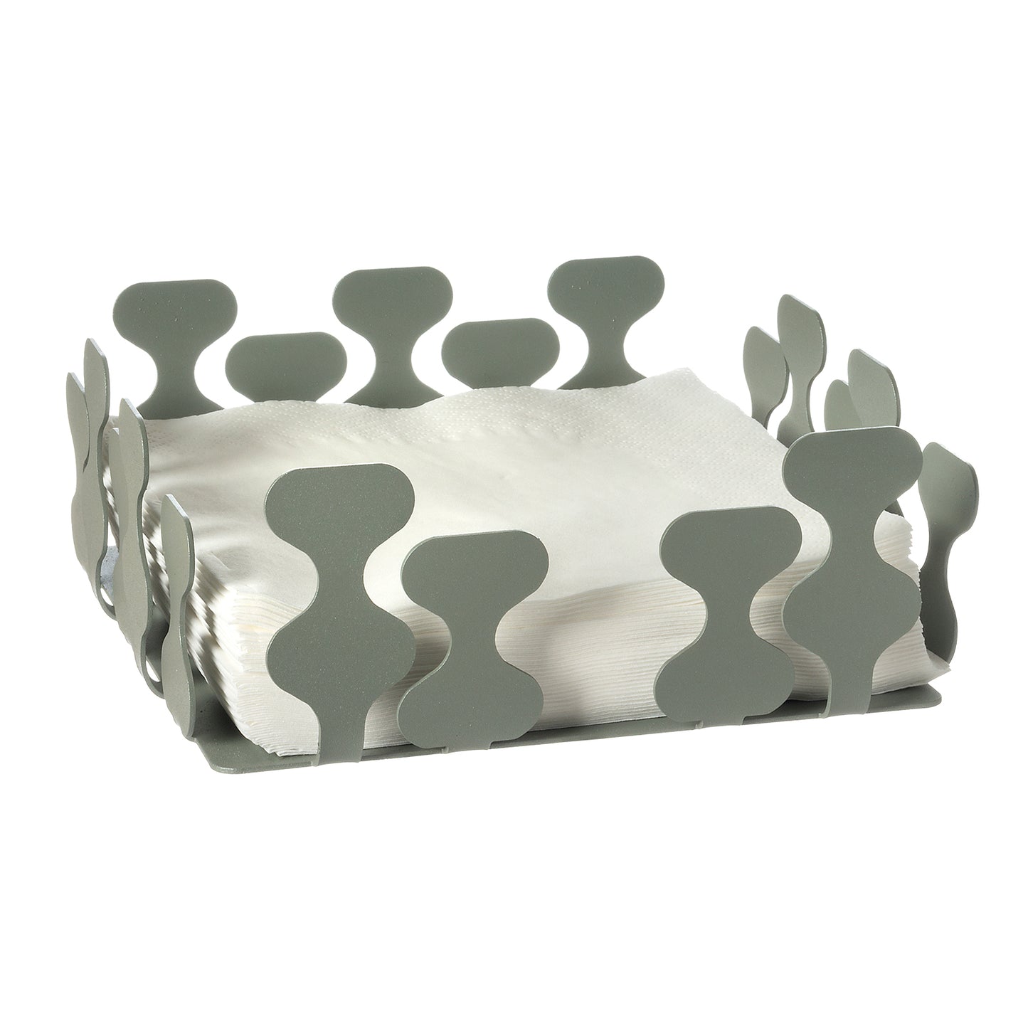 Porta tovaglioli Nori giada Arti&Mestieri con tovaglioli, vista tre quarti