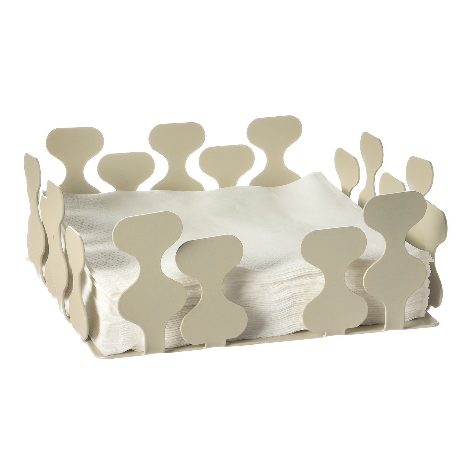 Porta tovaglioli Nori chantilly Arti&Mestieri con tovaglioli, vista tre quarti