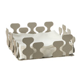 Porta tovaglioli Nori sabbia Arti&Mestieri con tovaglioli, vista tre quarti