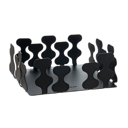 Porta tovaglioli Nori nero Arti&Mestieri vuoto, vista tre quarti