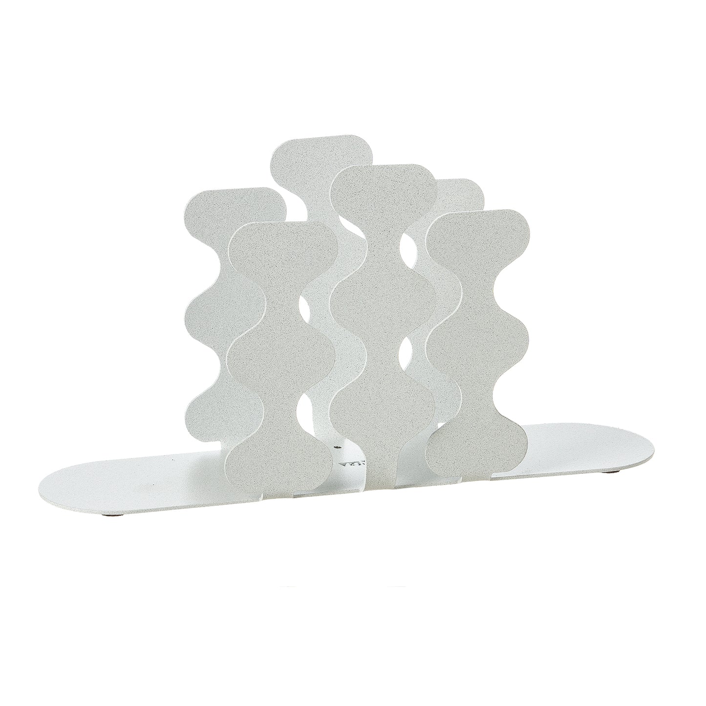 Porta tovaglioli Nori alto bianco marmo Arti&Mestieri vuoto, vista tre quarti