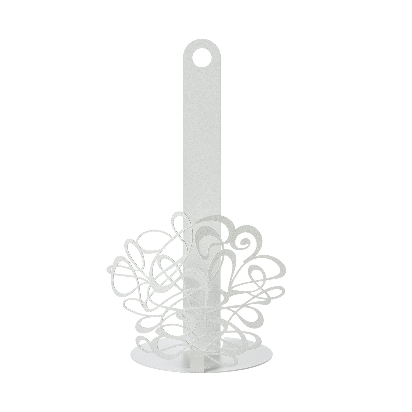 Porta rotolo da cucina Scarabocchio bianco marmo Arti&Mestieri senza rotolo, vista frontale