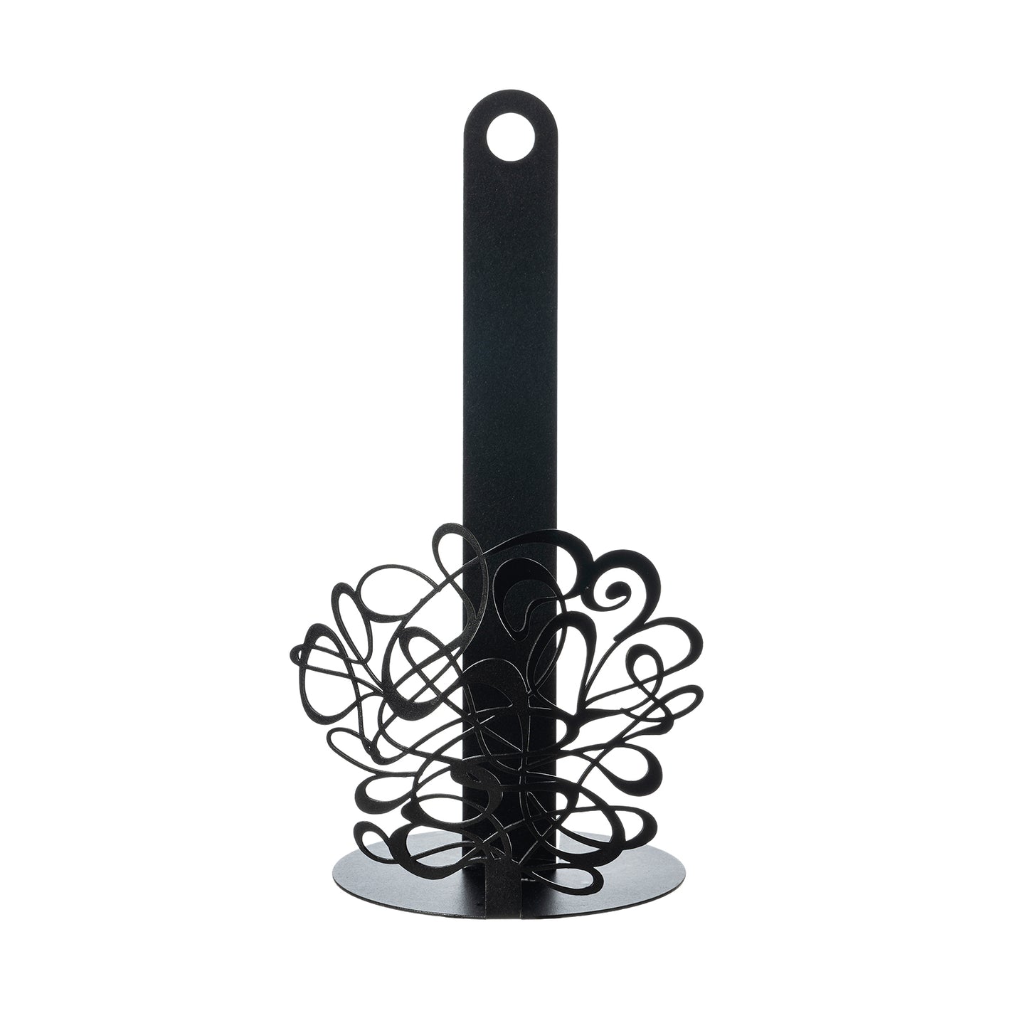 Porta rotolo da cucina Scarabocchio nero Arti&Mestieri senza rotolo, vista frontale