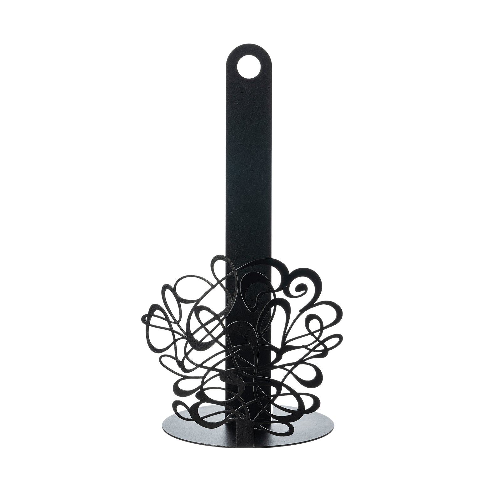 Porta rotolo da cucina Scarabocchio nero Arti&Mestieri senza rotolo, vista frontale