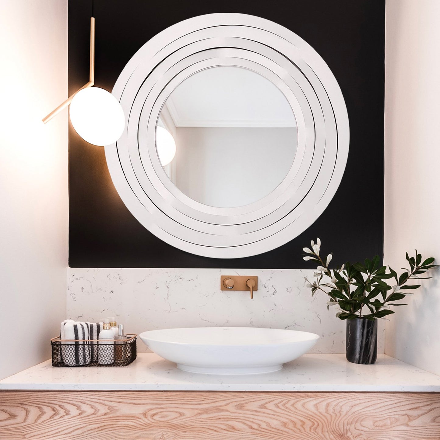 Large wall mirror Origami Circular