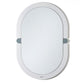 Specchio da parete di design moderno Alchimia ovale di colore bianco marmo/giada