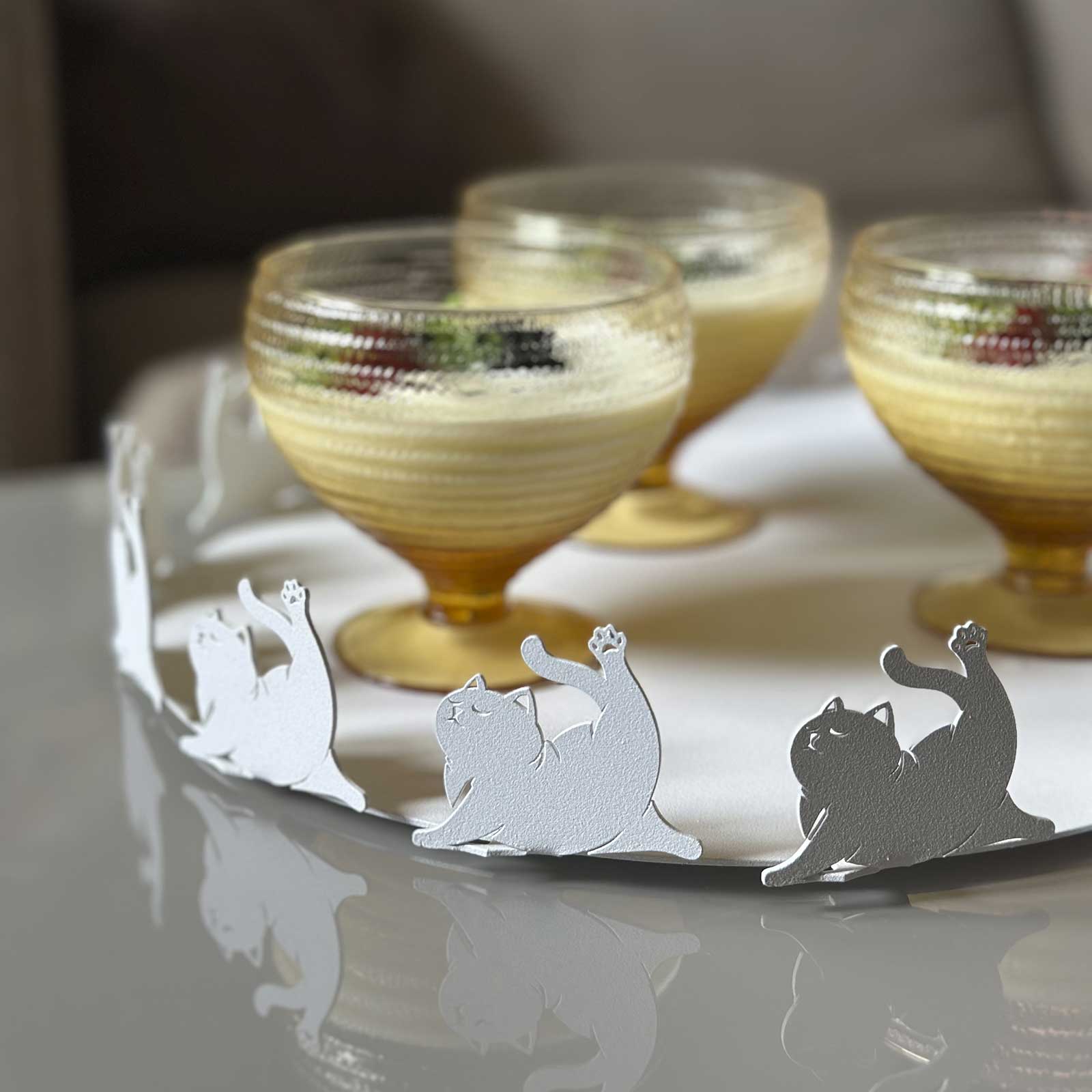 Vassoio Matisse bianco marmo, foto  di un particolare