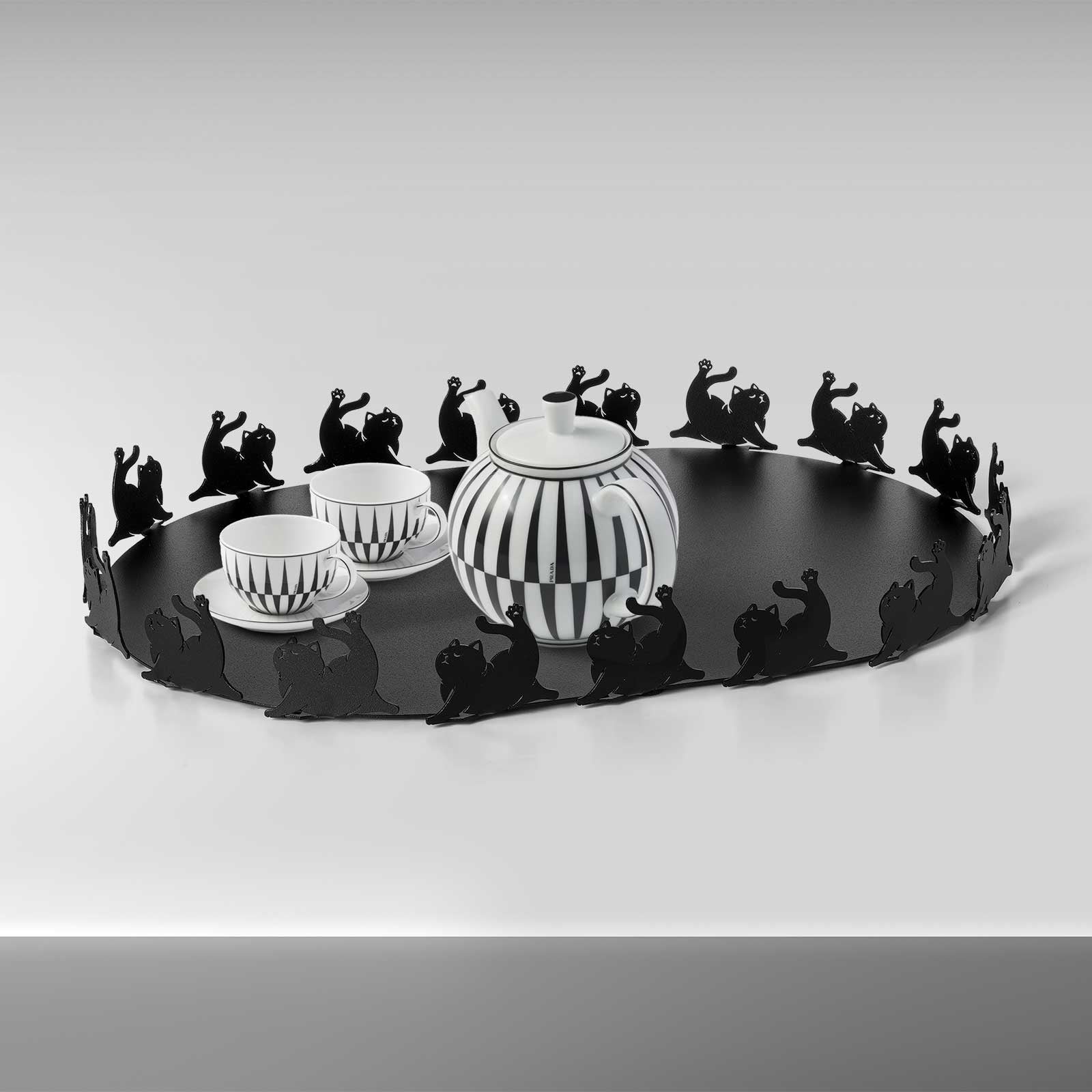 Vassoio con motivo gatto Matisse, foto ambientata