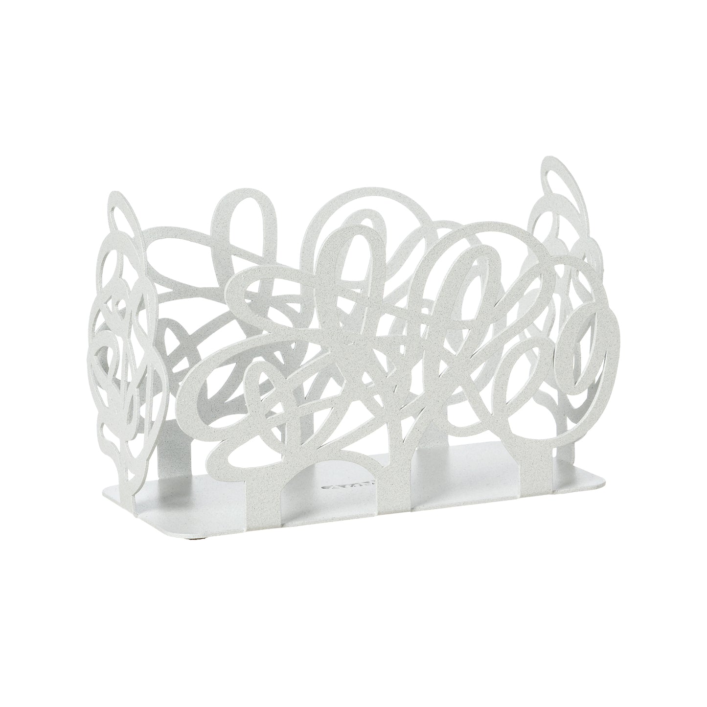 Porta bicchieri da cucina Scarabocchio bianco marmo Arti&Mestieri vuoto, vista tre quarti