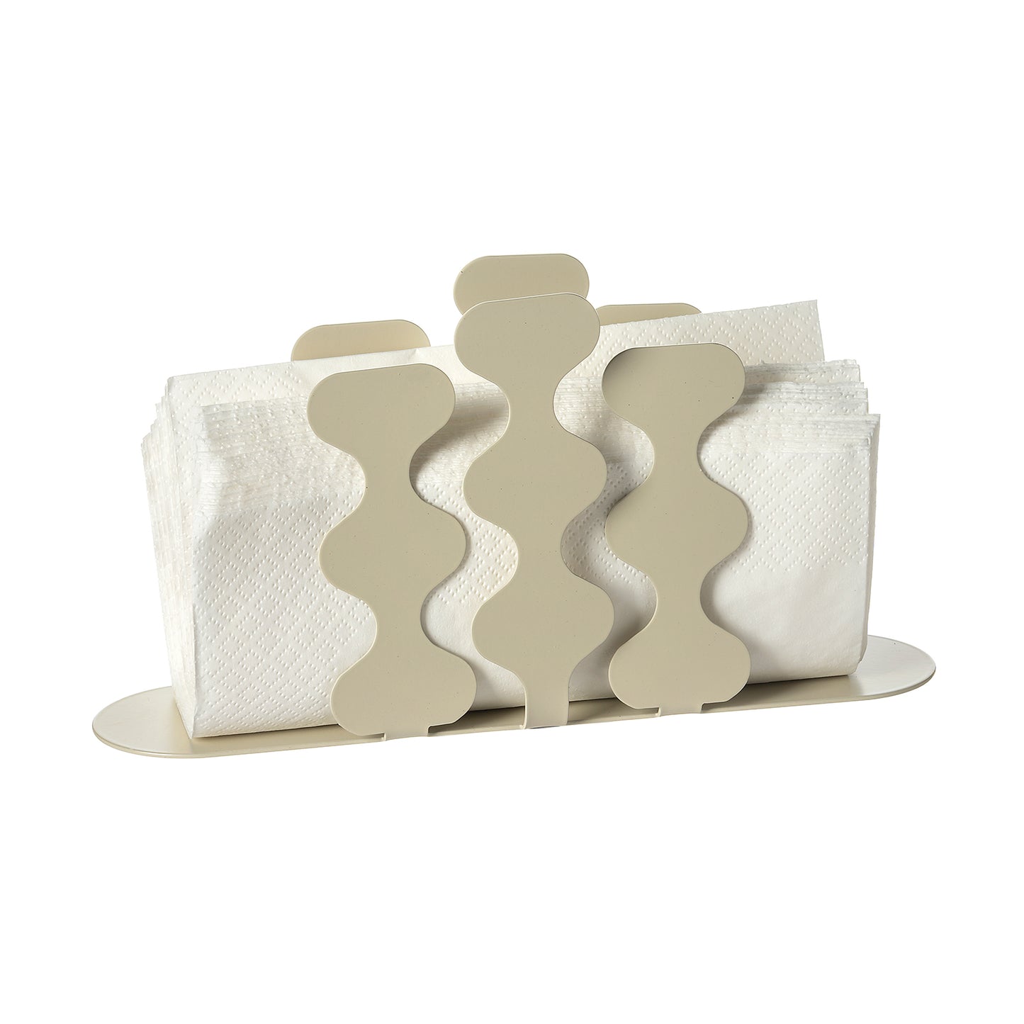 Porta tovaglioli Nori alto Arti&Mestieri chantilly con tovaglioli piegati a triangoli, vista tre quarti