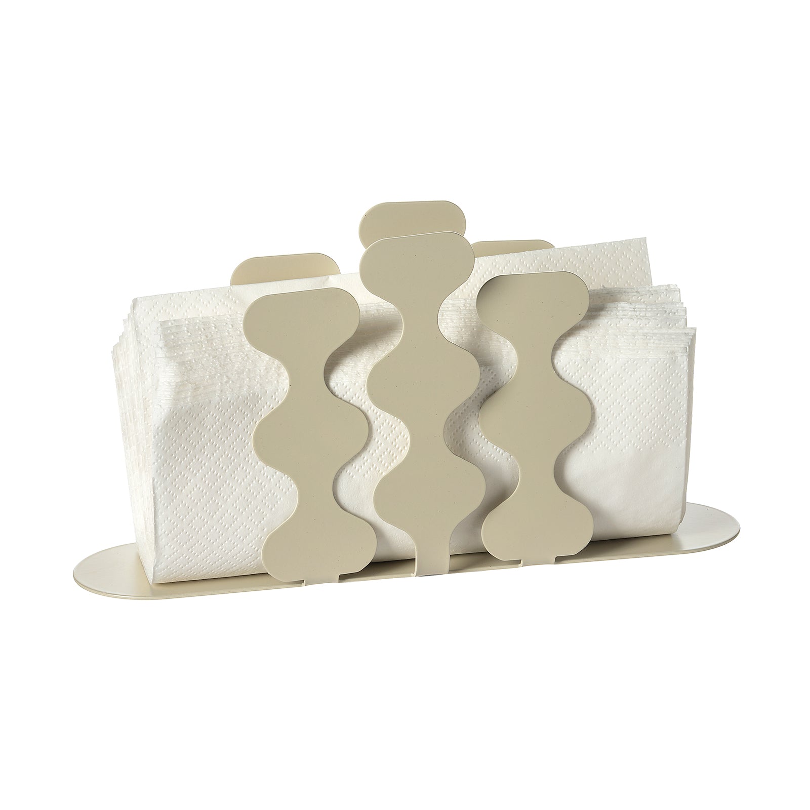 Porta tovaglioli Nori alto Arti&Mestieri chantilly con tovaglioli piegati a triangoli, vista tre quarti