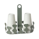 Porta bicchieri da cucina Nori giada Arti&Mestieri con bicchieri vista tre quarti