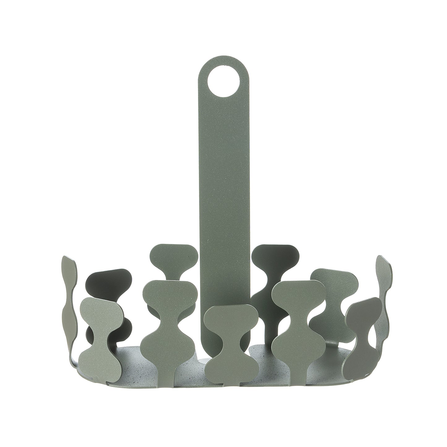 Porta bicchieri da cucina Nori giada Arti&Mestieri vuoto, vista tre quarti