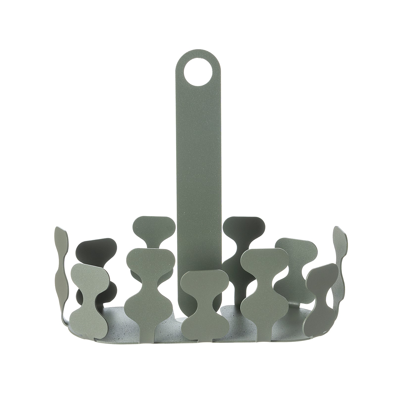 Porta bicchieri da cucina Nori giada Arti&Mestieri vuoto, vista tre quarti