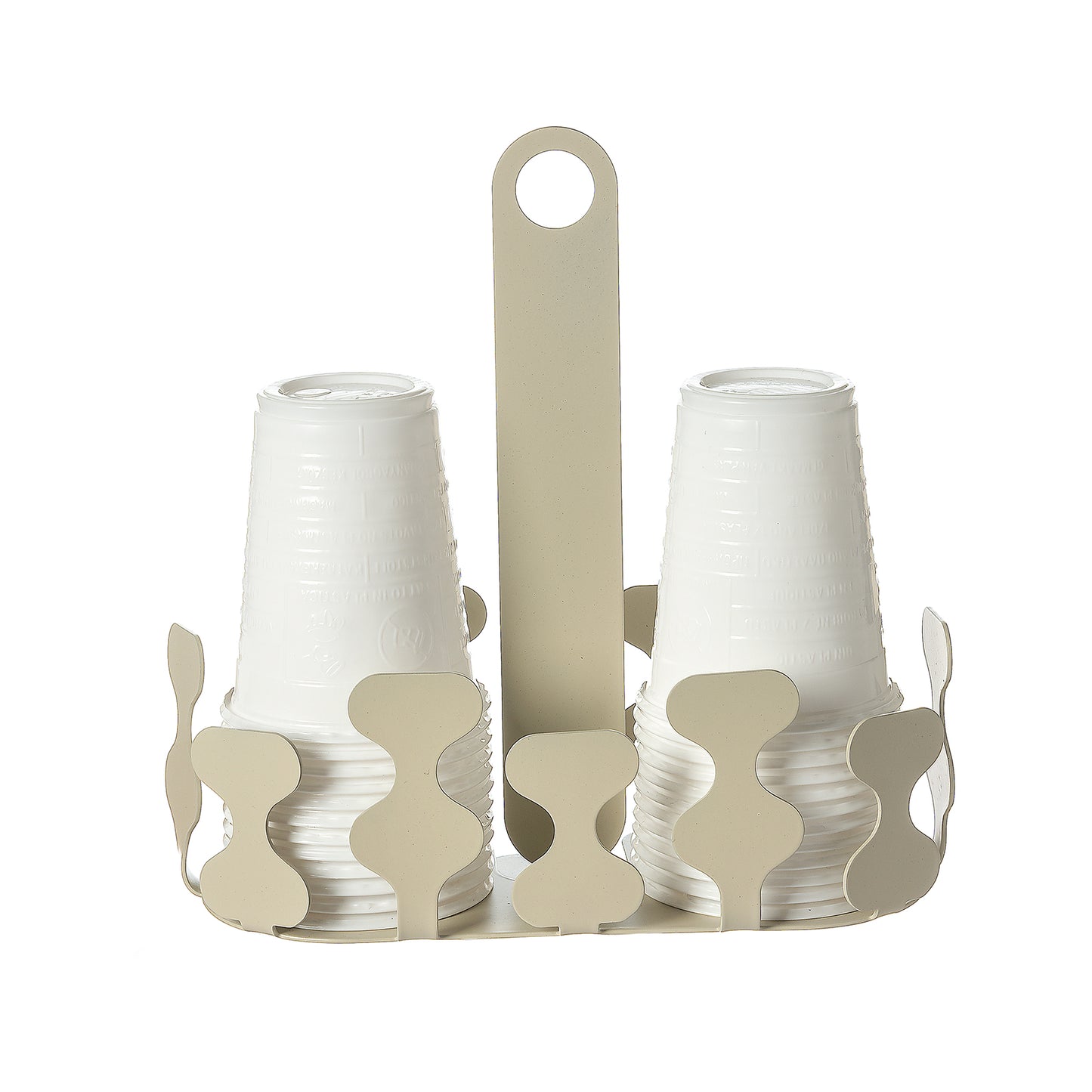 Porta bicchieri da cucina Nori chantilly Arti&Mestieri con bicchieri vista tre quarti