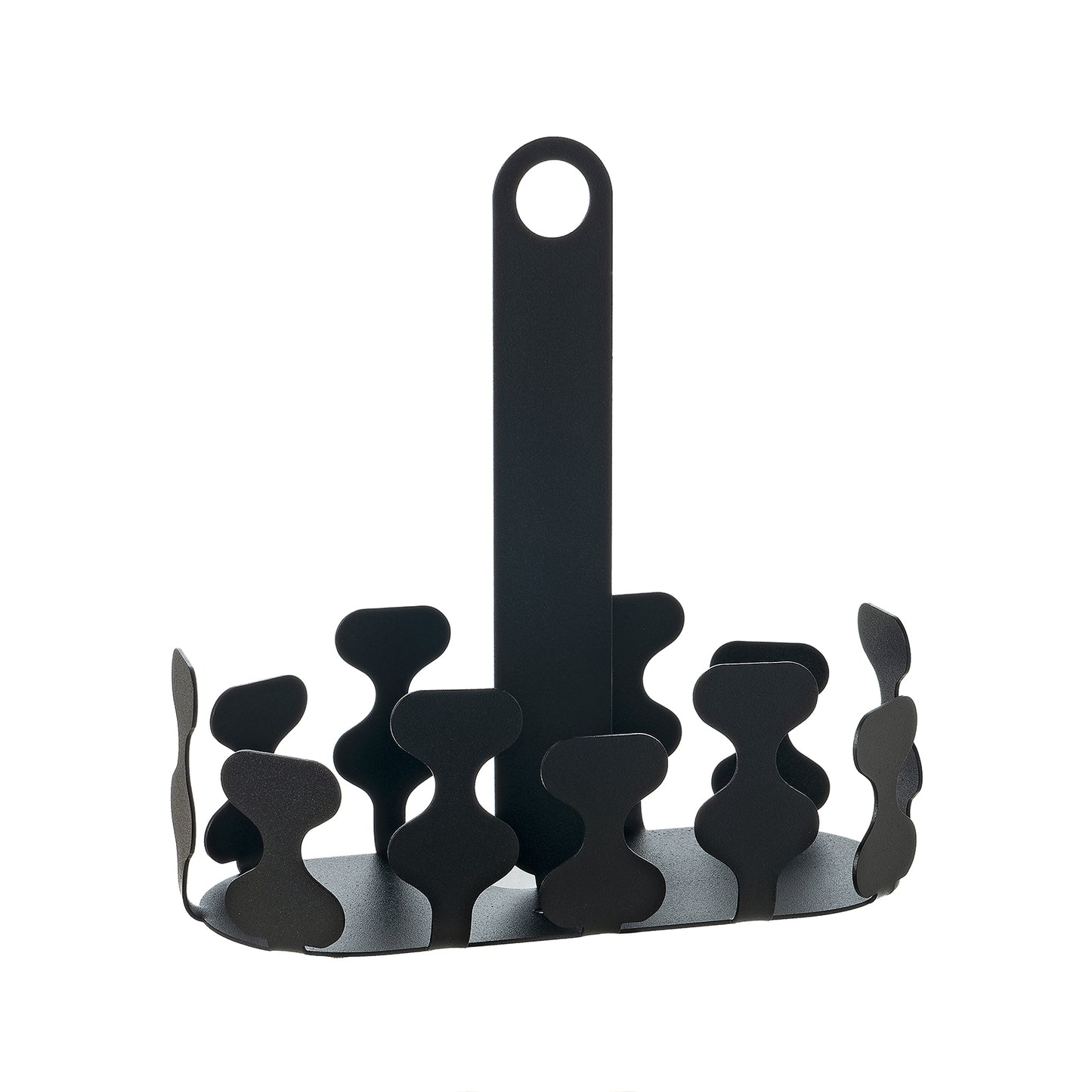 Porta bicchieri da cucina Nori nero Arti&Mestieri vuoto, vista tre quarti