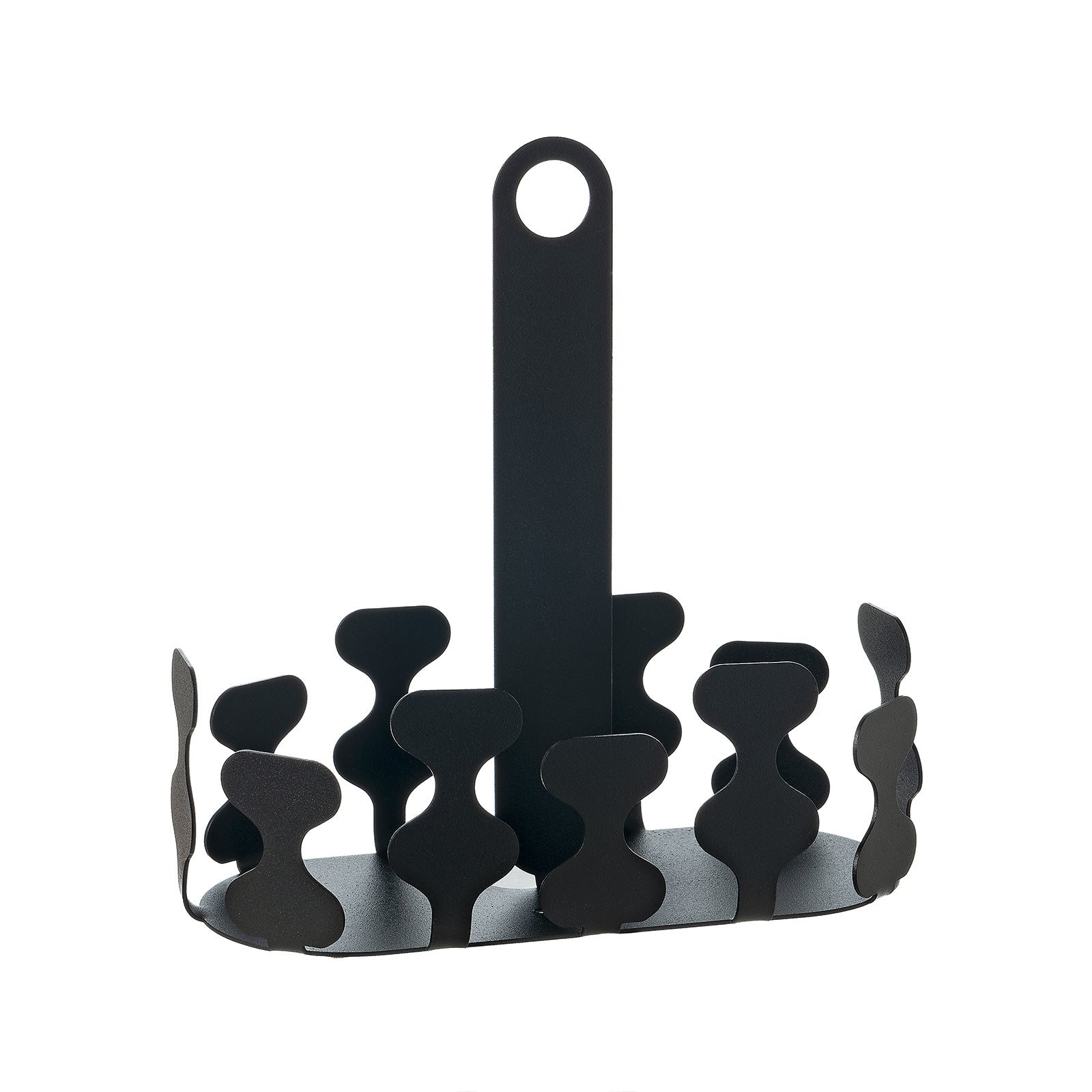 Porta bicchieri da cucina Nori nero Arti&Mestieri vuoto, vista tre quarti