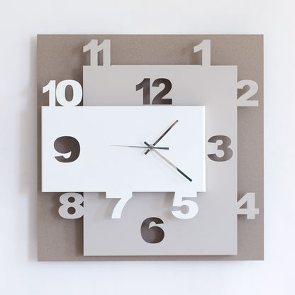 Modern wall clock Ziggurat