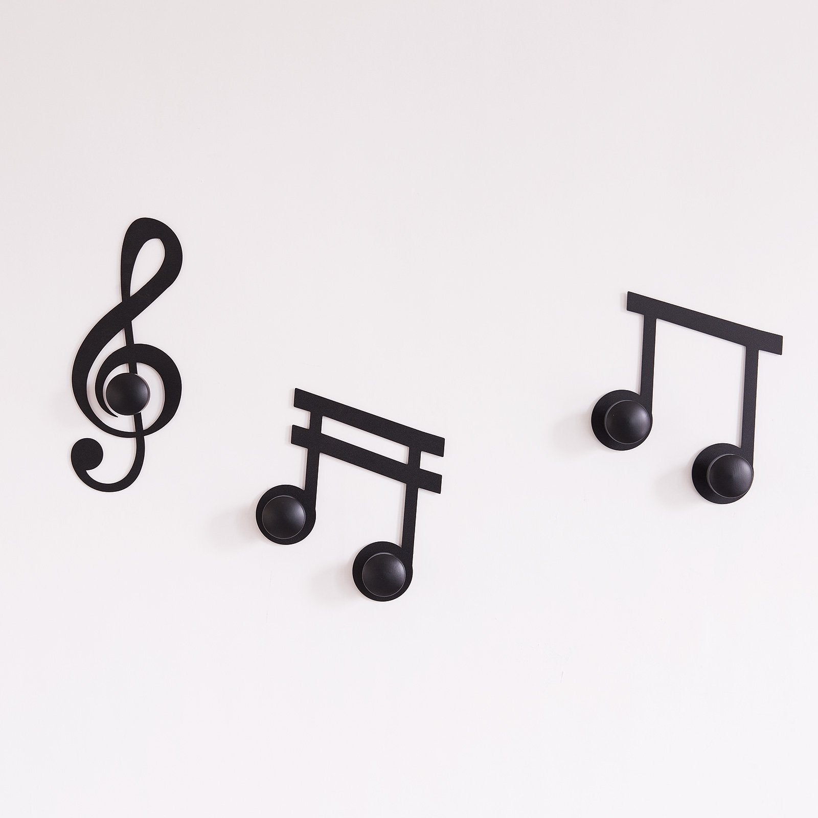 Set Appendiabiti a muro di design Note Musicali (3pz)