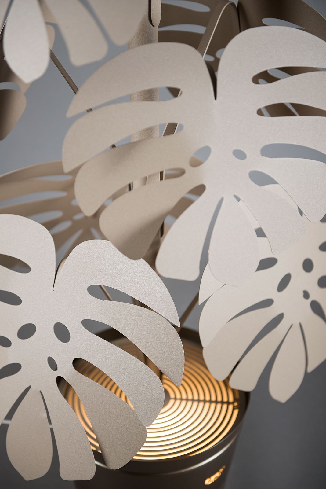 Lampada da terra moderna Monstera grande
