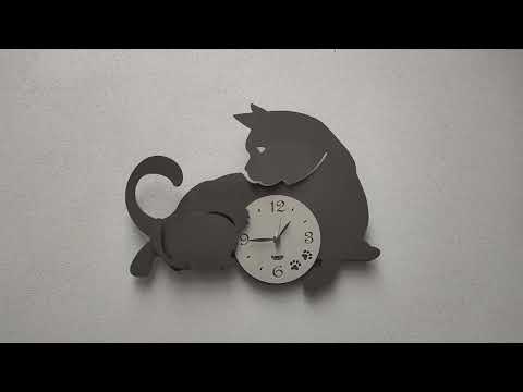 Orologio di design da parete Mamma Gatta