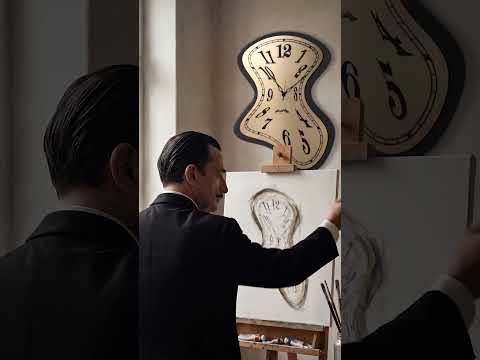 Piccolo spot di Salvador Dali che dipinge l'orologio Salvador di Arti&Mestieri