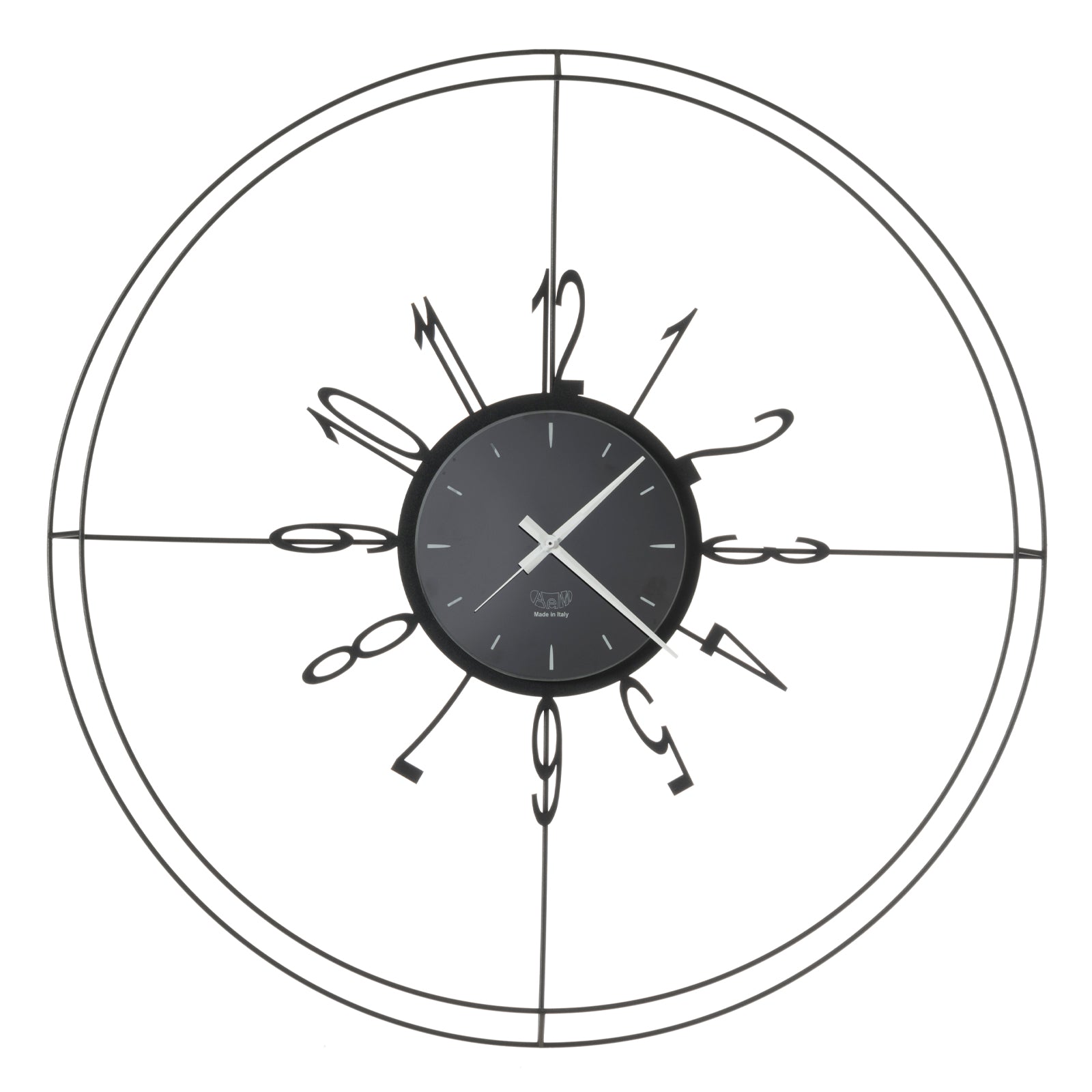Wall clock with thin lines Voyager